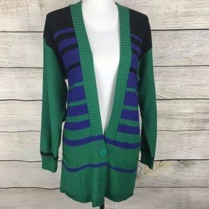 Ami Neiman Marcus vintage knit button front v-neck long sleeve cardigan sweater